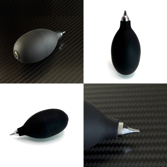 Side angle of the eco-friendly manual air duster, highlighting the nozzle and grip suitable for camera lens cleaning.