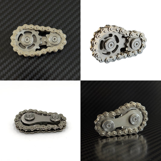 Gear Chain Spinner – Fidget Tool for Adults | Precision-Engineered Stress Relief Device - EDC