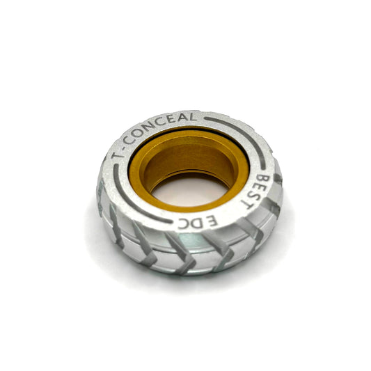 Front view of the Magnetic Tire Ring Spinner showcasing its sleek design.