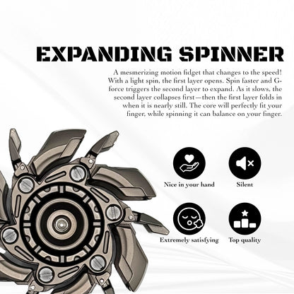 Minimalist spinner resting on a desk, ideal for quiet environments and productivity enhancement
