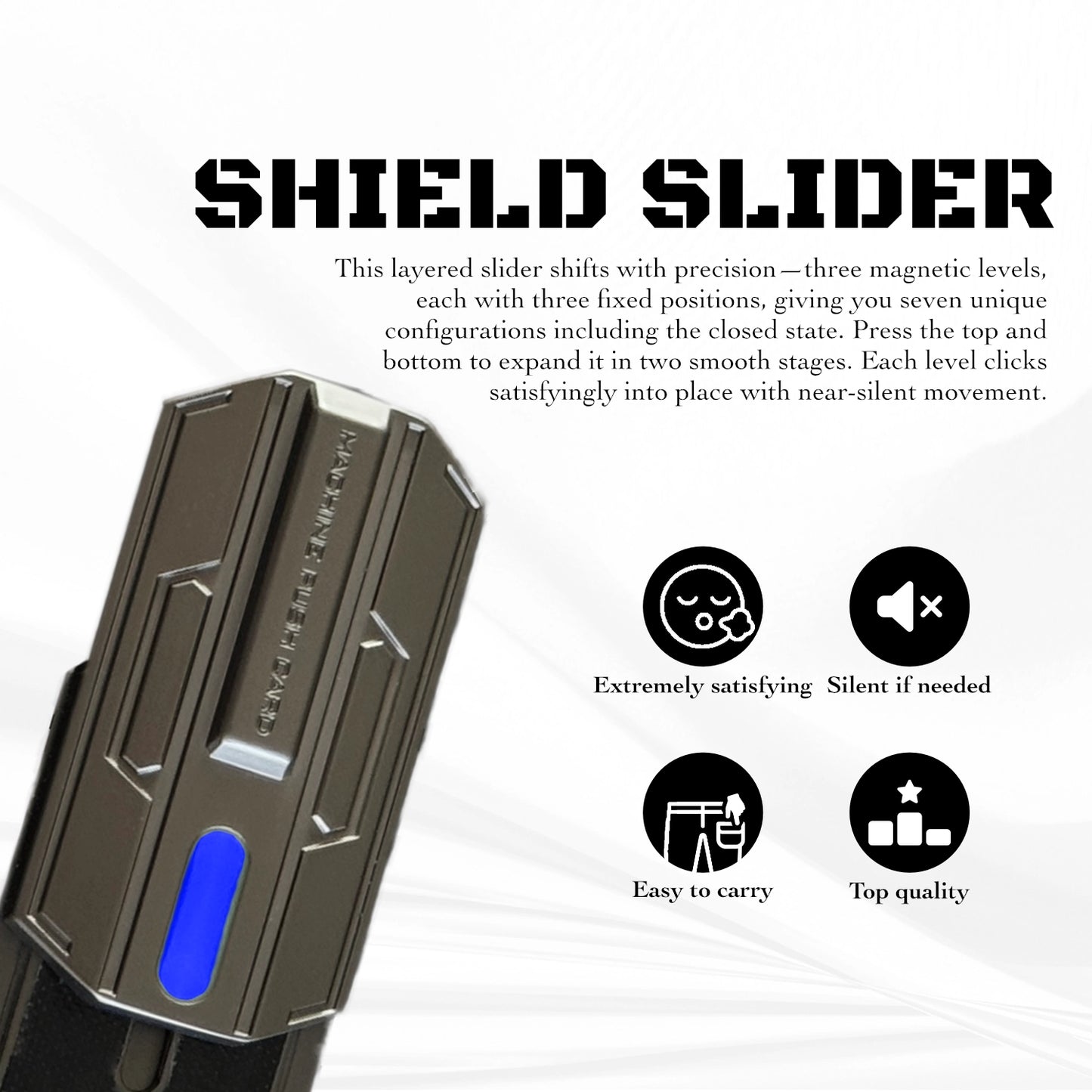 Shield Slider - Three-Layer Magnetic Fidget EDC for Professionals – Enhance Focus and Relieve Stress