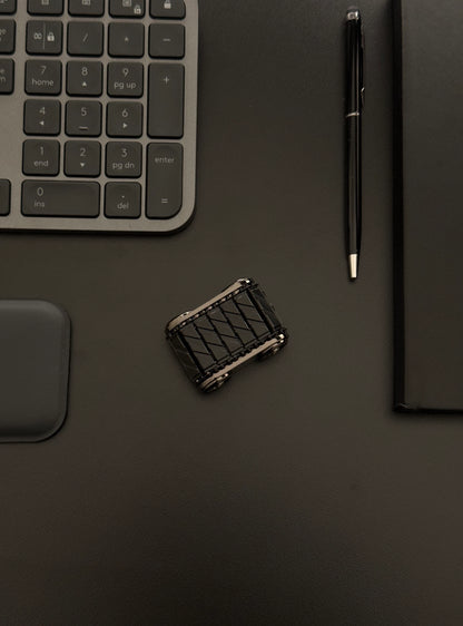 Tank Roller on a desk setup, emphasizing its sleek and professional appearance.
