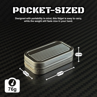 Detailed photograph capturing the Magnetic 3-Layer Fidget Slider's premium materials and ergonomic design.​
