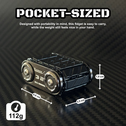 Visual representation of the Tank Roller's dimensions for size reference.