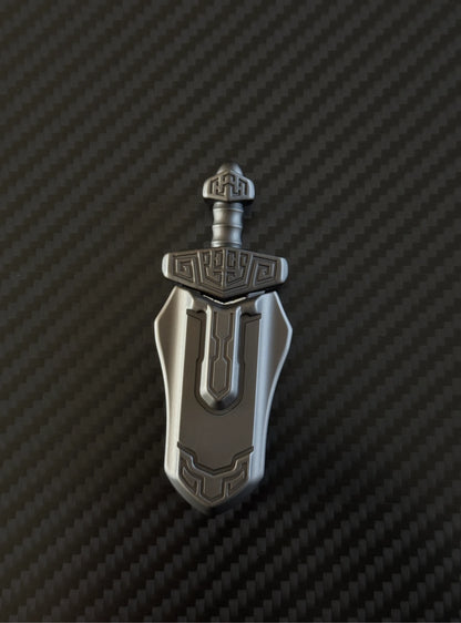 Detailed close-up photo emphasizing the sleek finish of the Magnetic Sword Slider.