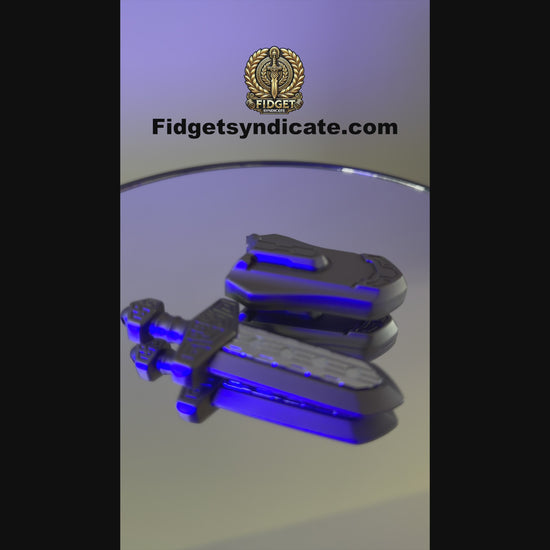 360-degree video displaying the Magnetic Sword Slider in both expanded and collapsed states.