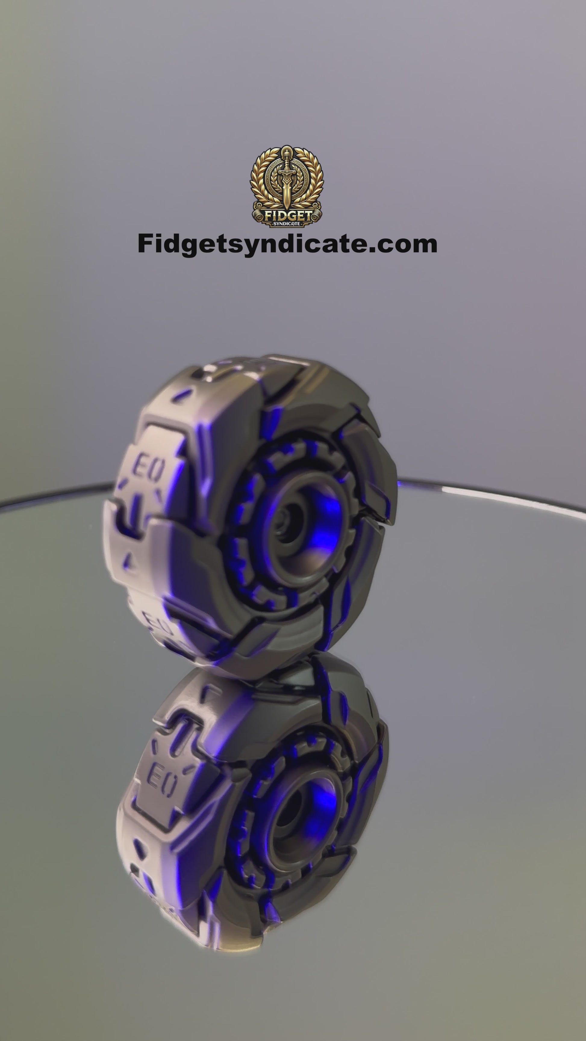 High-speed shot of the spinner fully expanded mid-spin, showcasing its dynamic motion and layered mechanics
